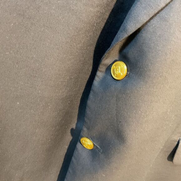 Lauren Ralph Lauren MENS Blazer 50r Navy Blue Gold Button Sportscoat Jacket - Picture 3 of 14